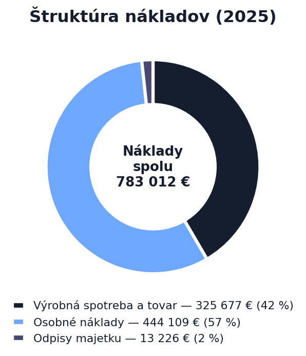 Struktura nákladů 2025